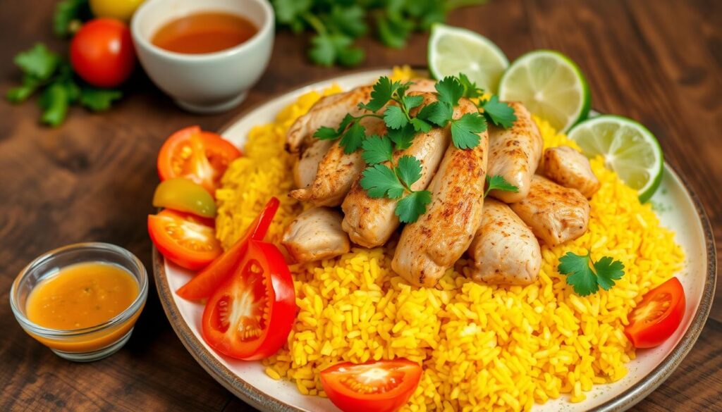 chicken and yellow rice serving suggestions