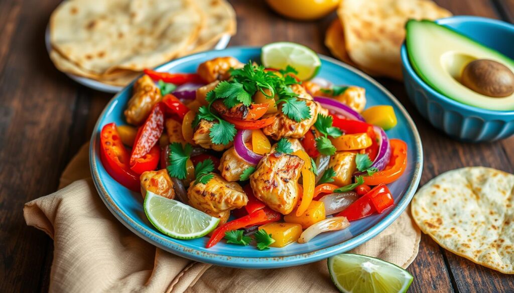 delicious chicken fajitas