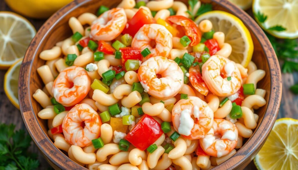 delicious shrimp macaroni salad