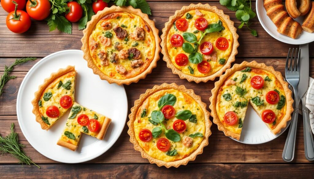 salmon quiche variations